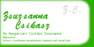 zsuzsanna csikasz business card